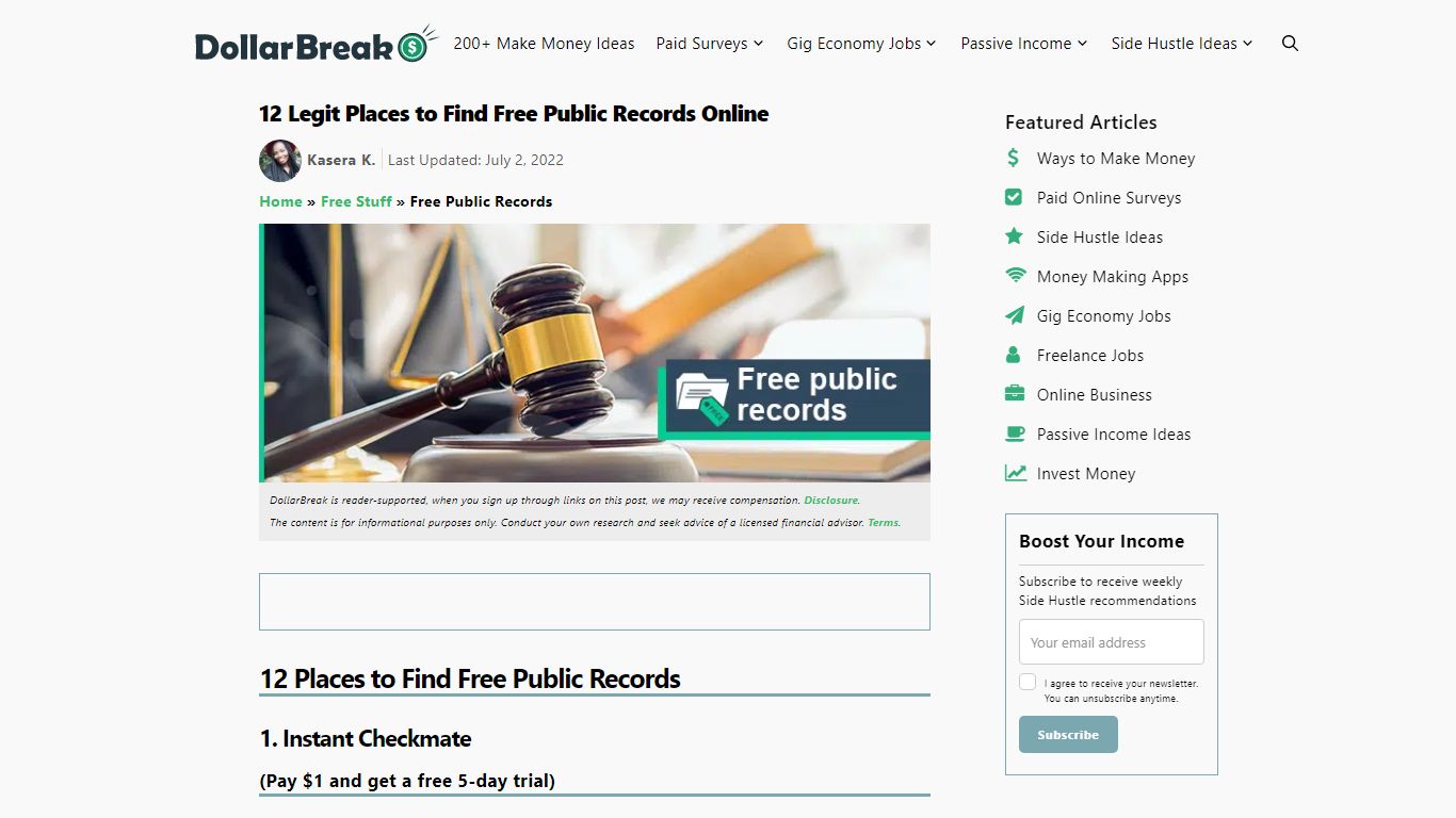 12 Legit Places to Find Free Public Records Online - DollarBreak